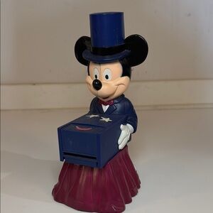 Vintage Disney Mickey Mouse Top Hat Figurine - Blue and Red